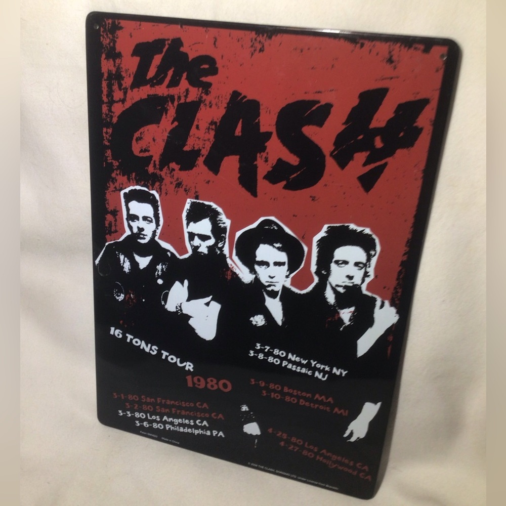 The Clash Punk Rock Band Metal Tin Sign Plaque Poster 11.5”x8”